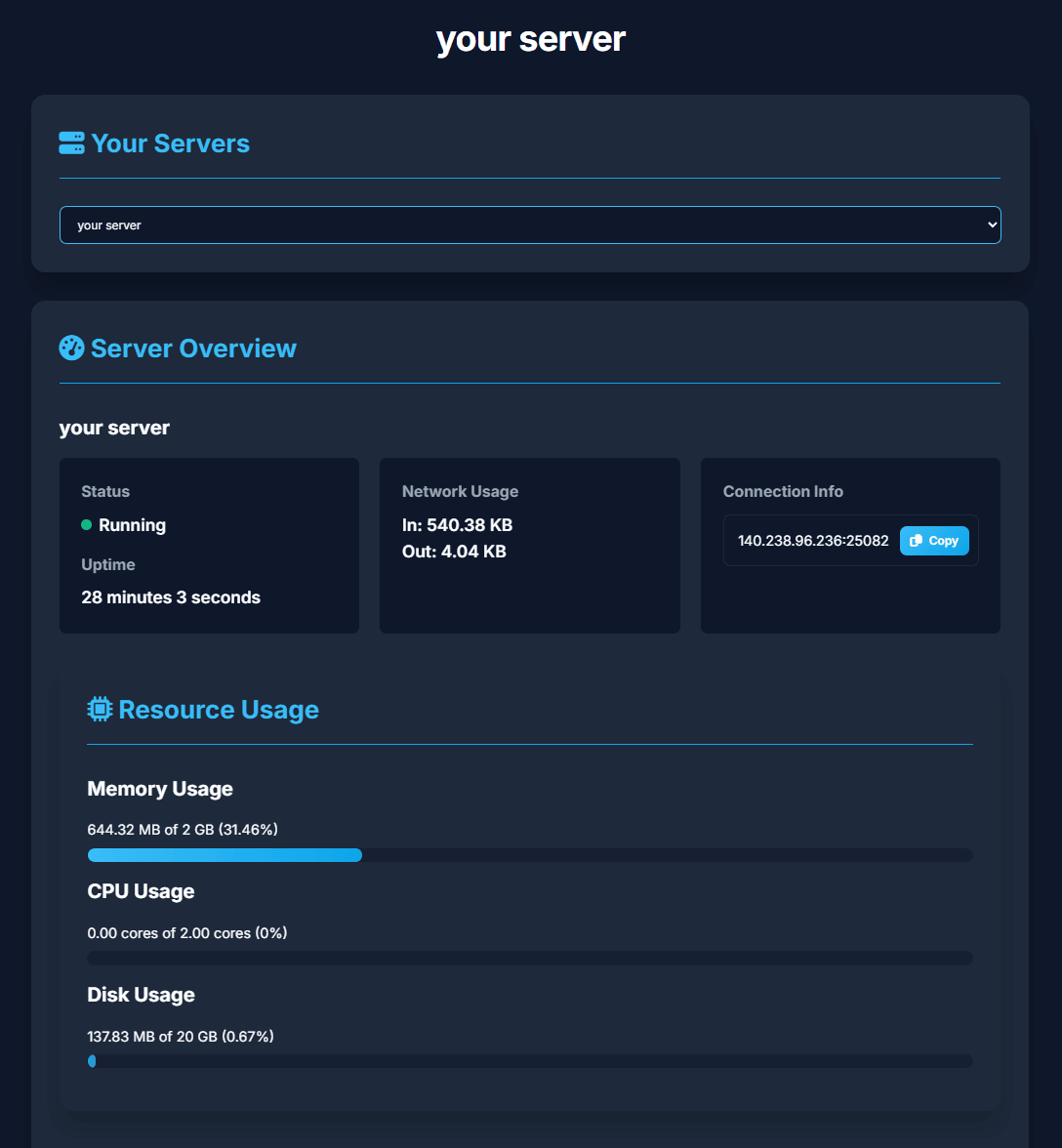 Main Dashboard